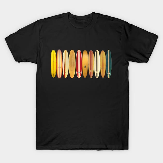Vintage Surfboards T-Shirt T-Shirt by ghettosquirrel